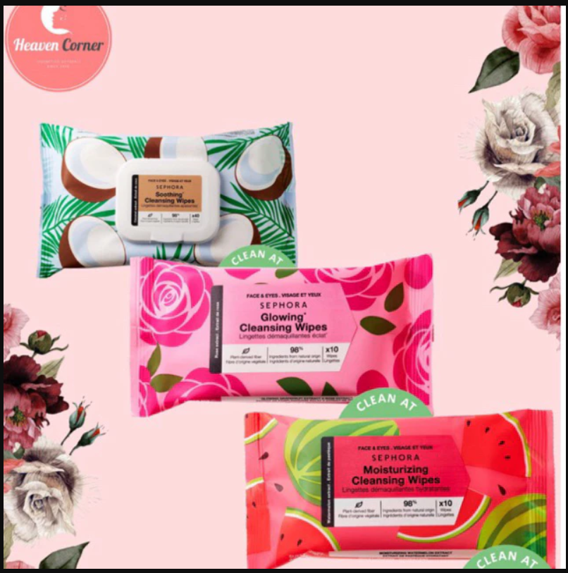 Khăn tẩy trang cho da mặt Sephora 10 miếng